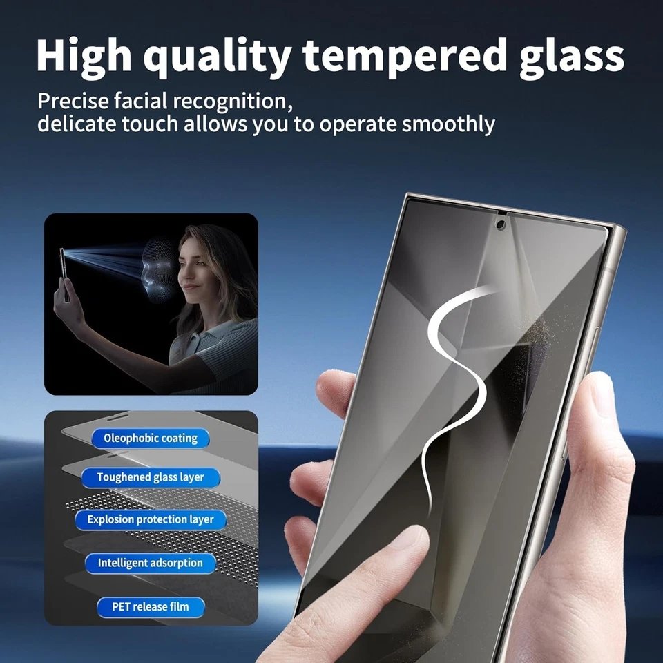 For Samsung S25 Edge S24 S23 S22 S21 Ultra FE Tempered Glass Screen Protector - image 4 of 4