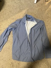 Nautica Slim Fit Blue Check Long Sleeve Dress Shirt 17-17.5 34/35