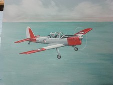 Original Painting 'De Havilland Chipmunk" (RN )Aviation Art, not a print. Signed
