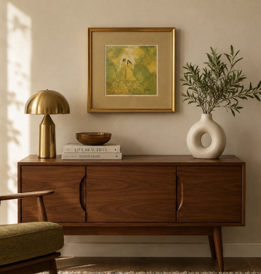 Genuine 1960s Turner Wall Accessories romantic print — an authentic piece of mid-century American mass-market art with serious retro collectible cred.