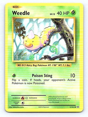 Weedle 5/108 XY - Evolutions Common NM