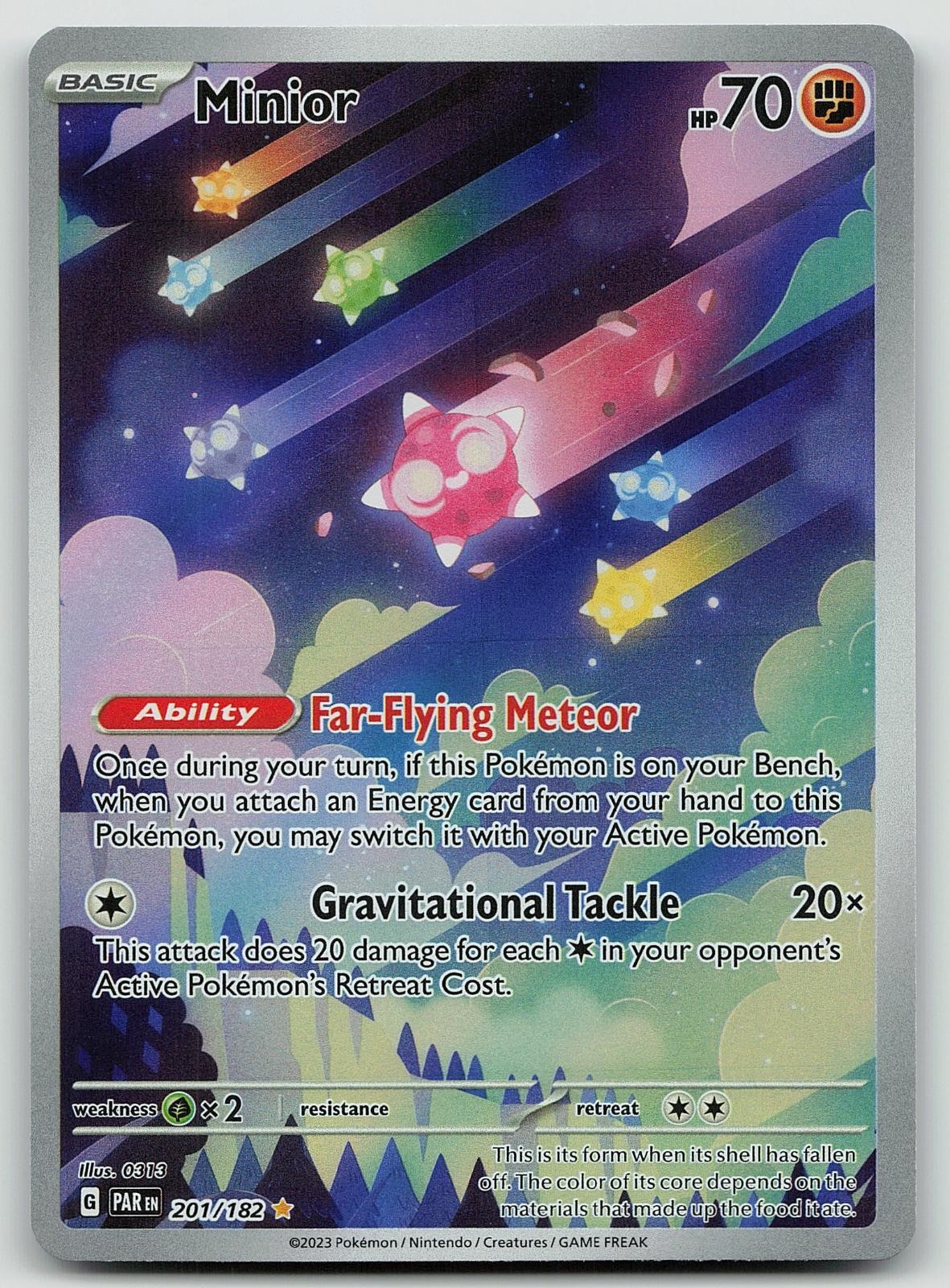 Pokemon Minior 201/182 Paradox Rift Illustration Rare Holo NM