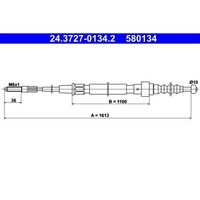 ATE 24.3727-0134.2 Seilzug, Feststellbremse