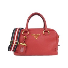 Prada 1Bb086 Vitello Phenix Bag Women Red One Size