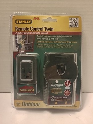 STANLEY Remote Control Twin 2 Outlet Outdoor 80 ft Range Item# 56326 NEW