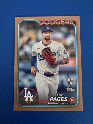 Andy Pages 2024 Topps Rookie Debut Gold /2024 US108 - LA Dodgers