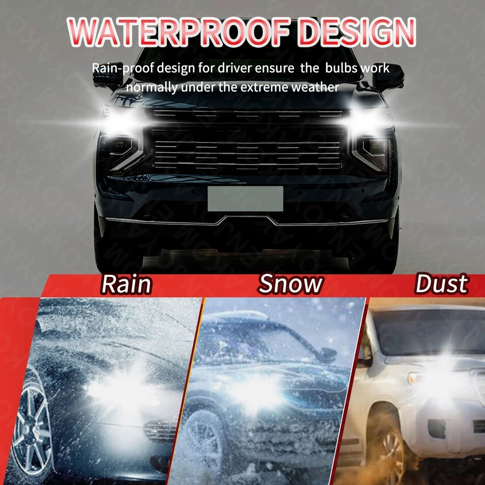 For Kia Sorento 2011-2015 2016 Combo LED Headlight High Low Beam Fog Light Bulb - Image 3 of 4