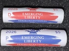 2026 Semiquincentennial P & D Emerging Liberty Dime 2-Roll Set U.S. Mint Uncirc.
