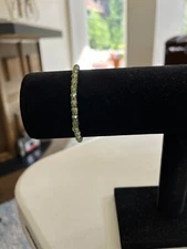 Fashion Accessories Green And Gold Stretchy Bead Bracelet Beaded Jewelry Wrist