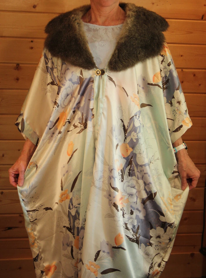 ¡4 piezas! Vestido Faja Túnica Abrigo 1910 Titanic Eduardiano Hecho a Mano 100% Seda 36" Busto Foto 3 de 4