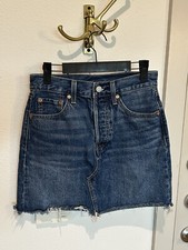 Vintage Levi  s Orange Tab Denim Jean Skirt High Waisted- 26"