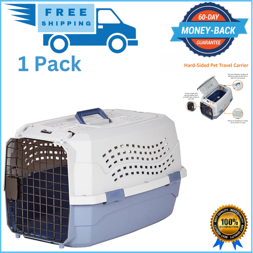 23" 2-Door Top-Load Hard-Sided Pet Travel Carrier Portable Cat Dog Crate Kennel