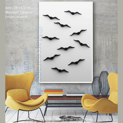 Möwe Handarbeit Keramik Wandkunst | Meer Thema Interieur Wohnkultur | Anpassen