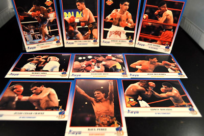 Lot of 10 HISPANIC - LATINO BOXERS 1991 Kayo BOXING Trading CARDS sport FIGHTERS