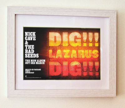 NICK CAVE AND THE BAD SEED+DIG!!! LAZARUS DIG!!!+FRAMED ORIGINAL PRESS AD+2014