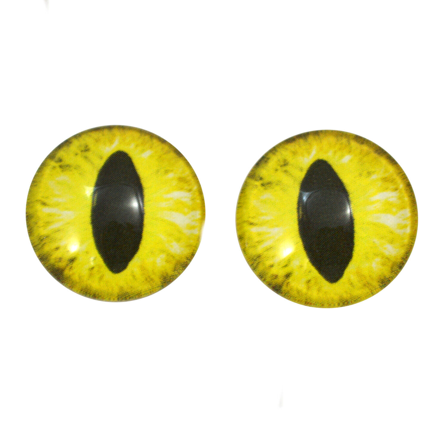 Glass eyes, gold eyes, dragon eyes, creature eyes, gold cat eyes, golden  eyes for sculptures, crafts, etc. One Pair-Choose size from menu.