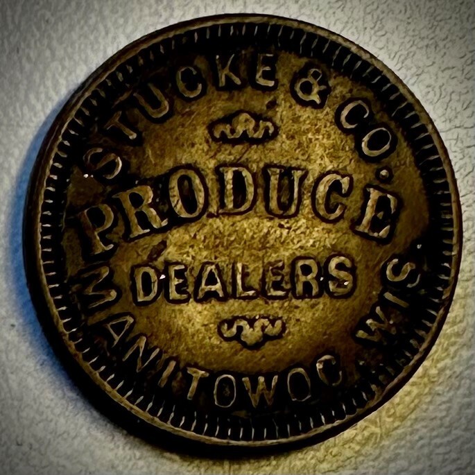 1863 Civil War Store Card / Token, Stucke & Co. Produce Dealers