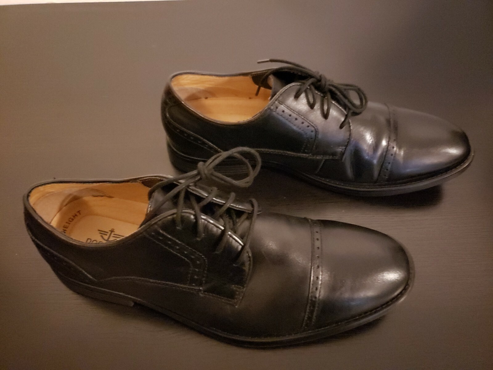SAOLA Scarpa Oxford Dockers da uomo in vera pelle elegante punta a cappuccio stringata taglia:11 5 M