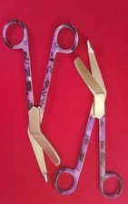 2 LISTER BANDAGE SCISSOR 7.25" STYLEMATE ROUND PATTERN PURPLE-SURGICAL INSTRUMNT