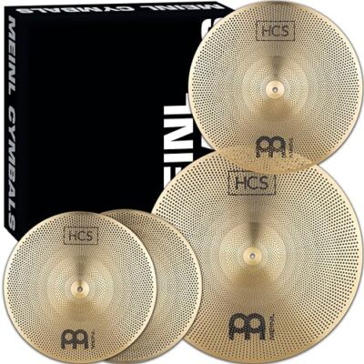 Meinl Cymbals HCS Complete Practice Cymbal Set with Quiet Volume for Drums   Low