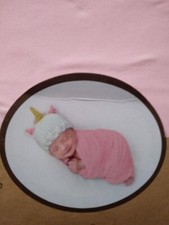 2pc Swaddle  Hat Unicorn Set