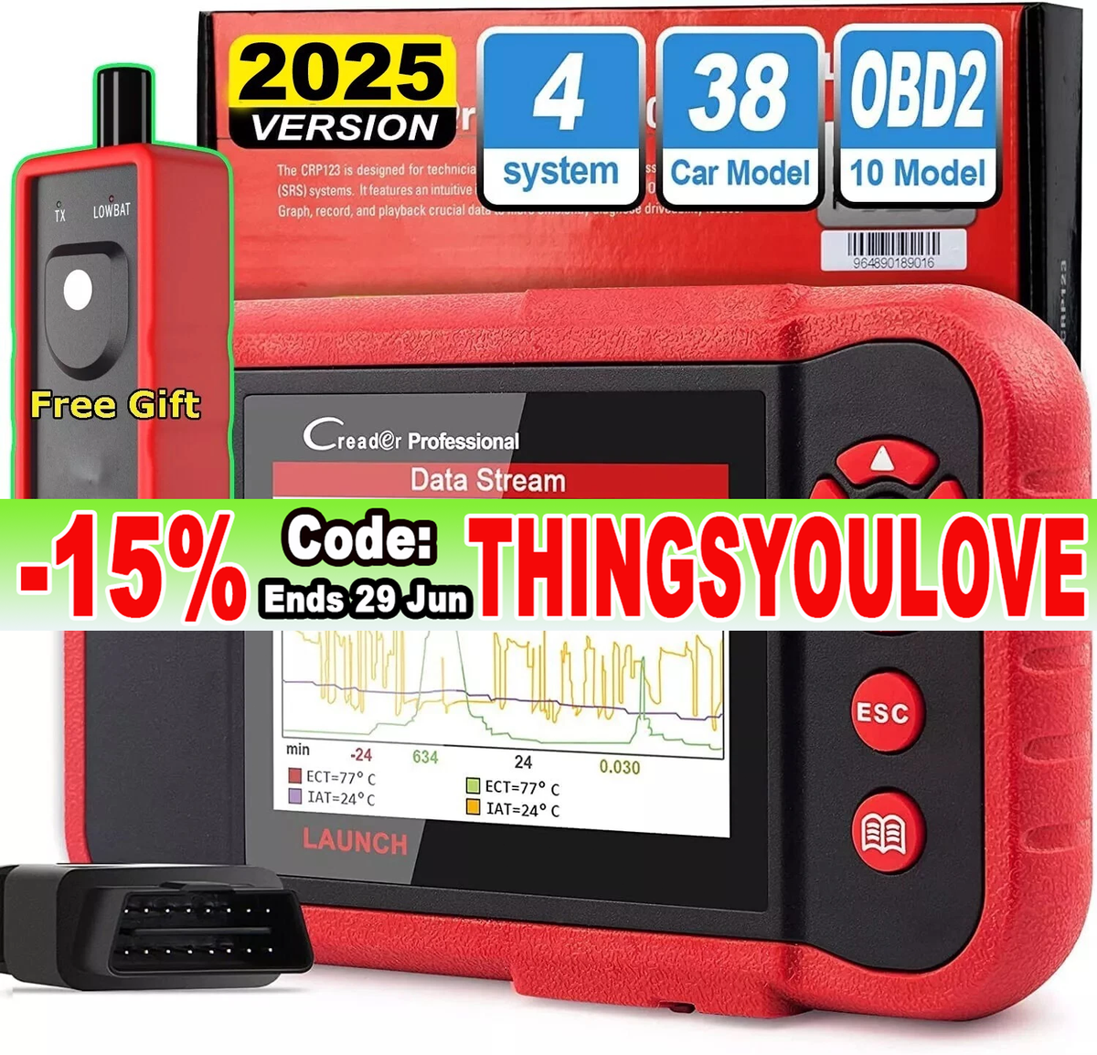 Wireless Printing Diagnostic Tool OM301 OBD2 Car Scanner - Check Engine ...