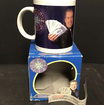Regis Philbin Who Wants To Be A Millionaire Coffee Mug Heat Activated Answer NEW