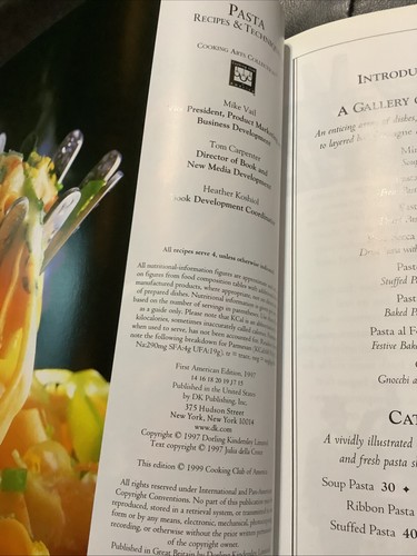 Cooking Club of America Cookbooks~Pasta Techniques & Cooking Essentials~Set Of 2 - Picture 7 of 17