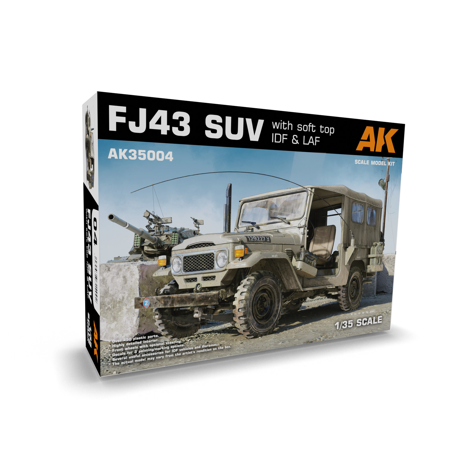 (M) AK Interactive AK35004 - 1:35 FJ43 SUV with Soft Top IDF & LAF - New