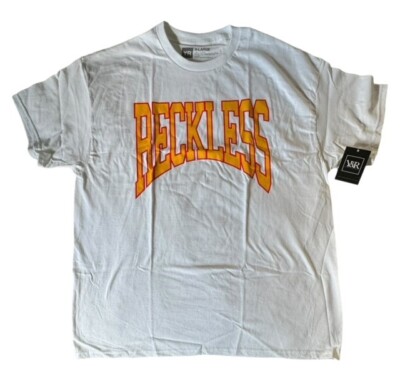 Young & Reckless Mens Graphic Print White T-Shirt Size XL Short Sleeve Cotton