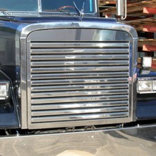 Parrilla clásica Freightliner FLD 120 de acero inoxidable con 13 barras horizontales