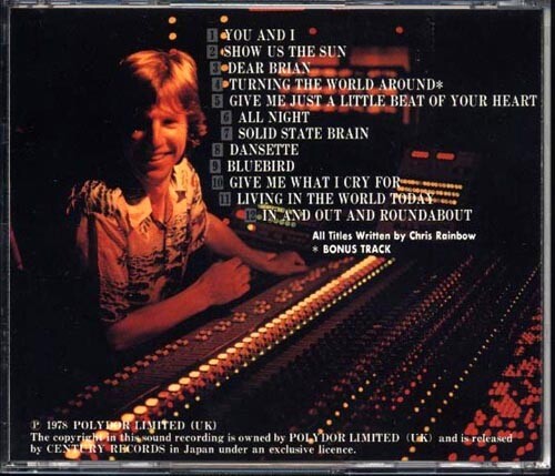 CHRIS RAINBOW Looking Over My Shoulder 1978 JAPAN ONLY CD 1993 W