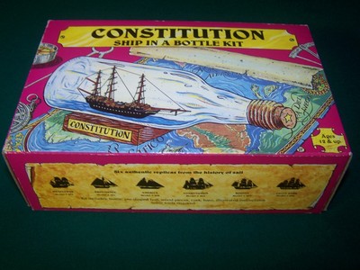Constitution Ship In A Bottle Kit Model Model 203 In Box