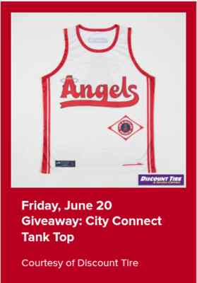 #ad ANGELS CITY CONNECT TANK TOP SGA 6 20 25 BRAND NEW IN BAG NEVER OPENED $28.99