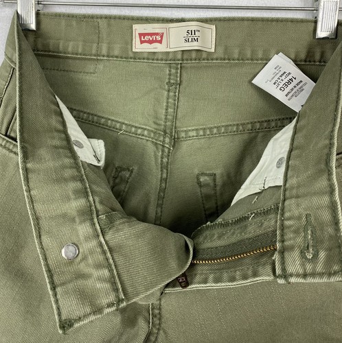 Levi's 511 Slim Green Boys Jeans 14 Regular 27 x 27 Actual 28x28 #22B - Picture 5 of 6