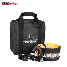 Recovery Tow Strap 4''x30'+ 3/4'' D Ring Shackles Emergency Off Road Towing Rope