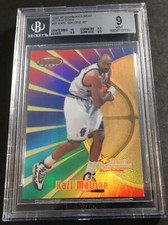 1997-98 KARL MALONE BOWMAN'S BEST REFRACTOR #97 BGS 9 JAZZ HOF POP 1 (345)