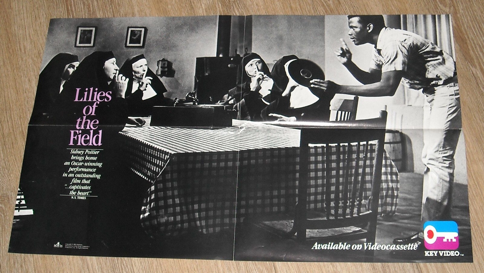 1983 LILIES of the FIELD VIDEO RELEASE PROMO MOVIE POSTER SIDNEY ...