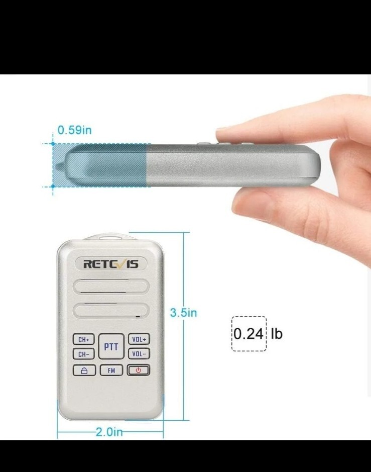 Retevis RT20 Rechargeable Walkie Talkies for Adults Seniors Wearable