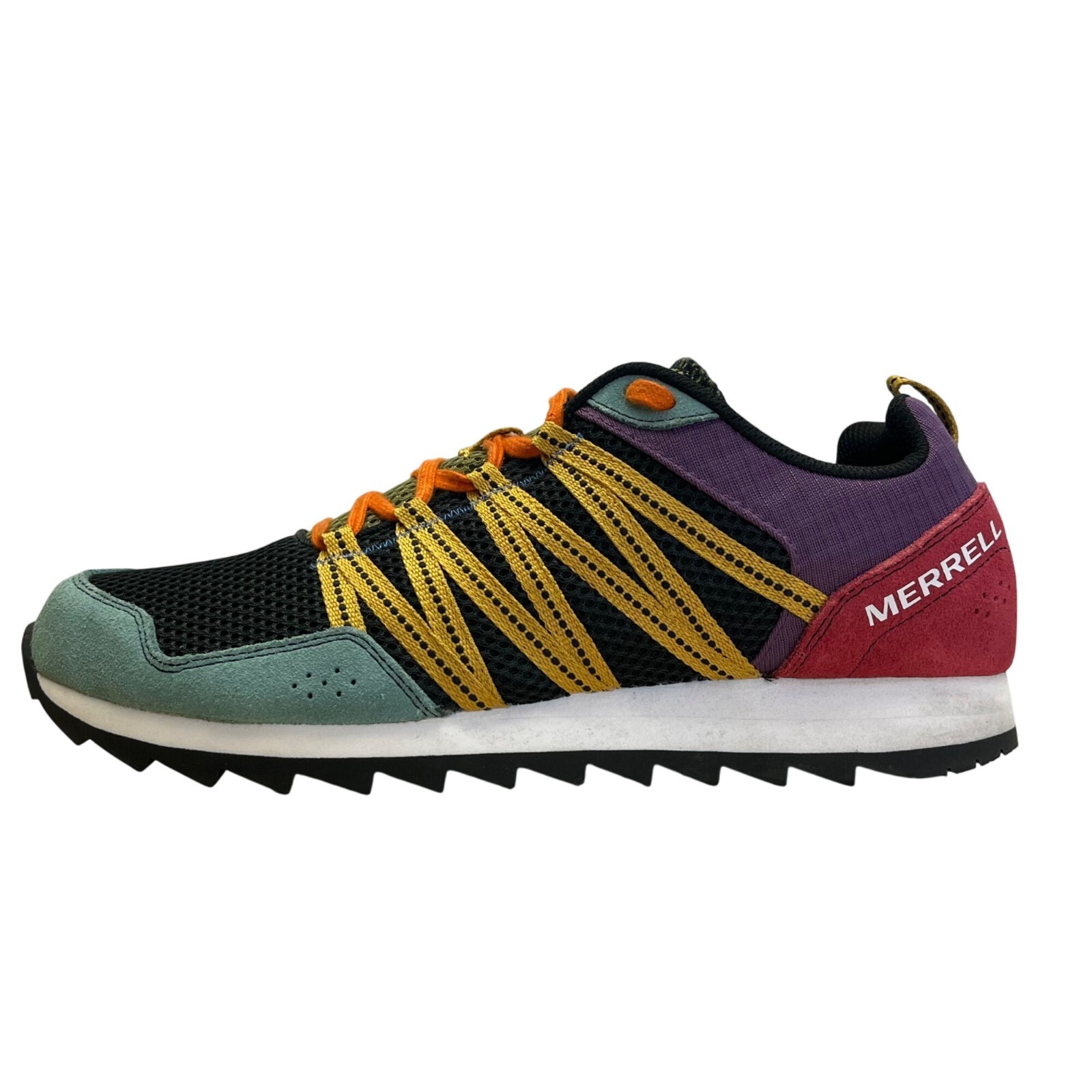 Scarpe da trail running Merrell uomo multicolore in rete e camoscio stringate taglia 10