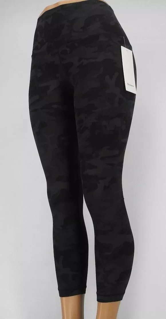 NEW LULULEMON Align 25 Pant 12 Incognito Camo Multi Grey