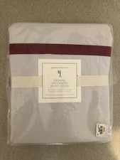 Pottery Barn Kids Decorator Duvet Cover Organic Gray Stripe Full/Queen NWT