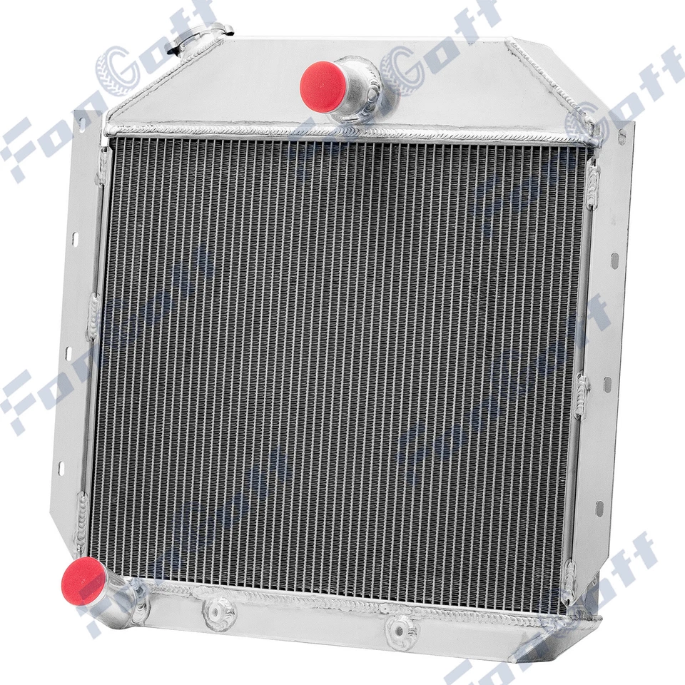 3 Row Aluminum Radiator Fit 51-57 International Harvester L/R/S Series Truck Foto 4 de 4