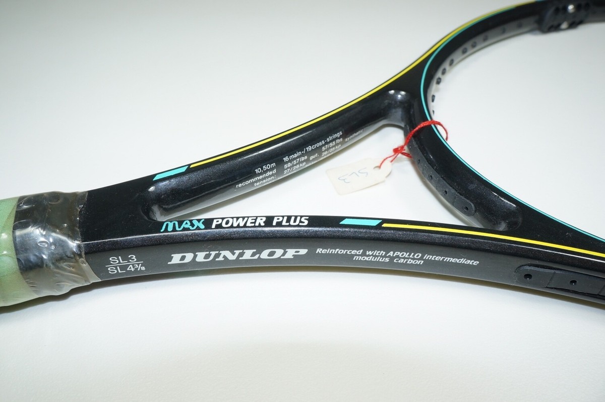 NEW DUNLOP MAX POWER PLUS TENNIS RACKET 4 3/8 EU3 SL3 | eBay