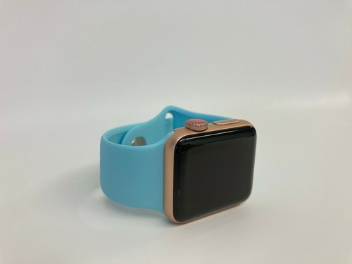 Good Condition Apple Watch Series 3 38mm Rose Gold Case GPS LTE Blue Band |  eBay