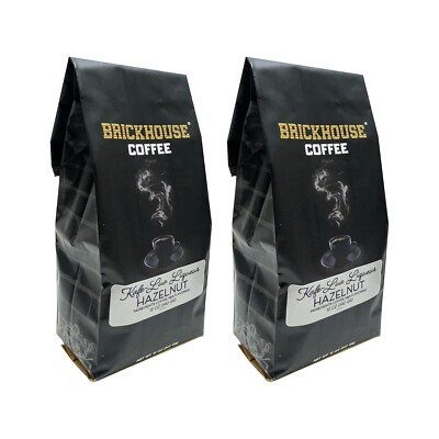 Kafe-Lua Liqueur Hazelnut Ground Coffee By Brickhouse, 12oz Bag (2 Pack)