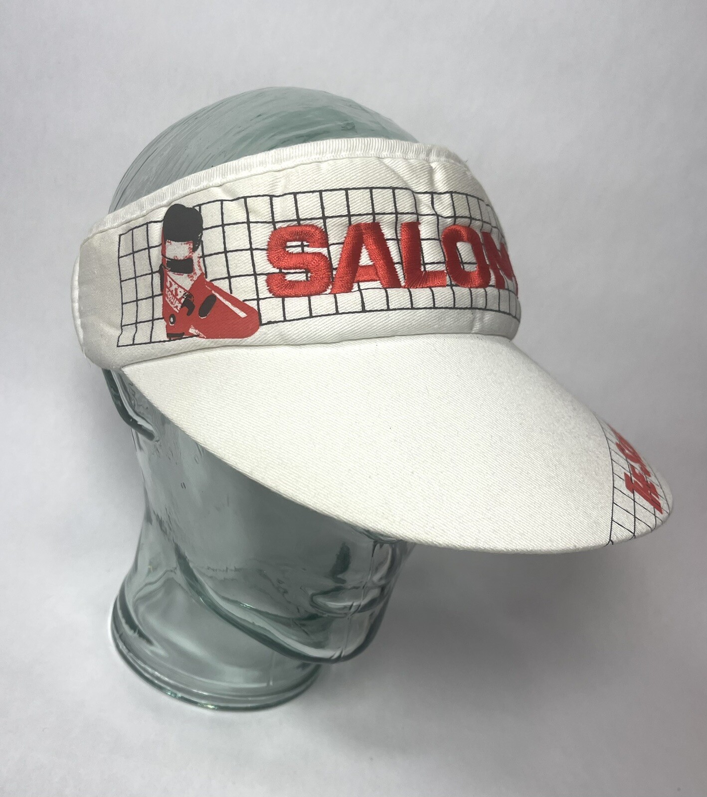 Cappello da sci Salomon vintage ricamato visiera super RARO