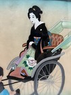 JAPANESE  GEISHA Painting on Silk FRAMED SIGNED — photo 5