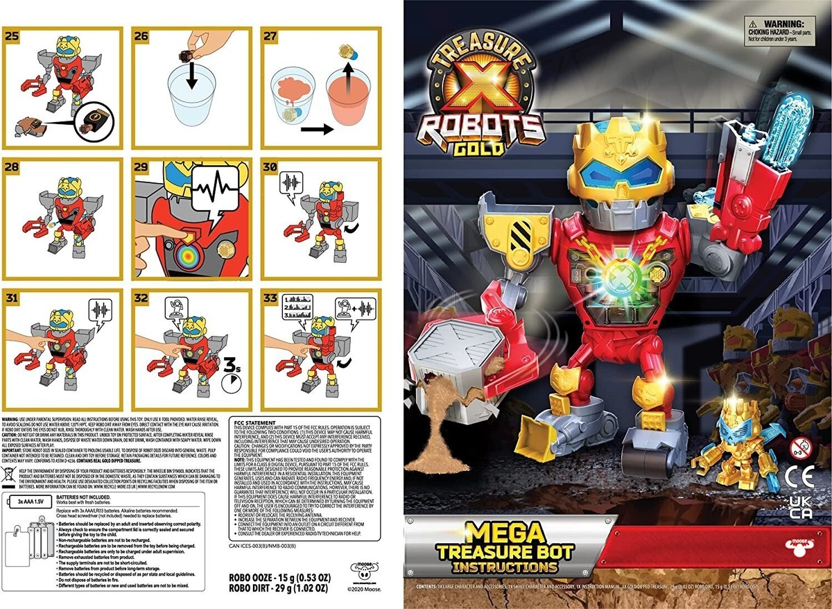 Treasure X ROBOTS Gold Mega Treasure Bot Experience Review Power Up! 