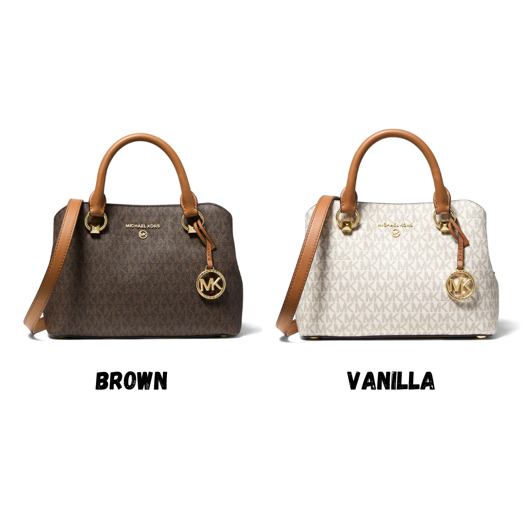 Michael kors logo best sale satchel